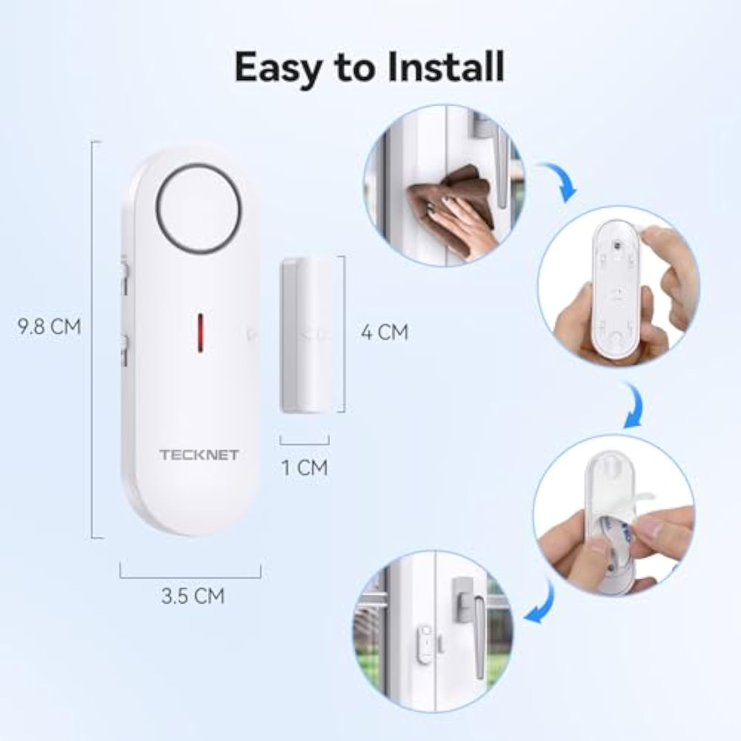 TECKNET Door Alarm Sensor, Window Alarms Sensors
