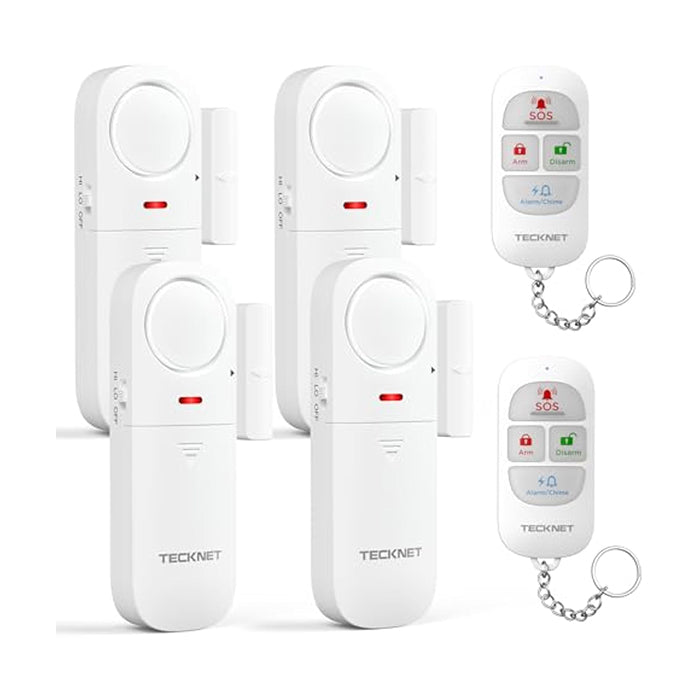 TECKNET Door Alarm Sensor 2 Packs With Remote Control