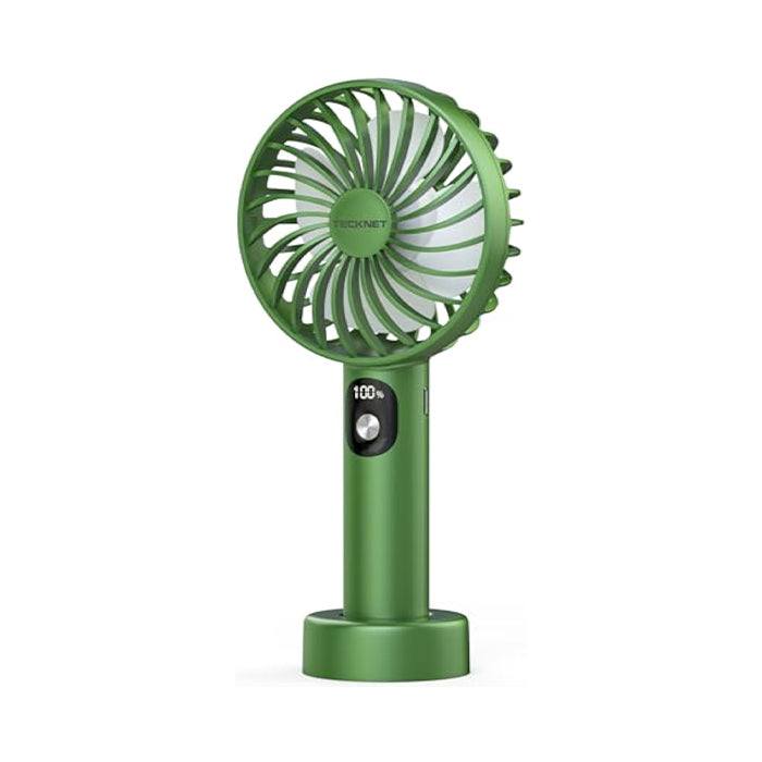 TECKNET Handheld Fan, Portable USB Hand Held Fan Rechargeable with LED Display