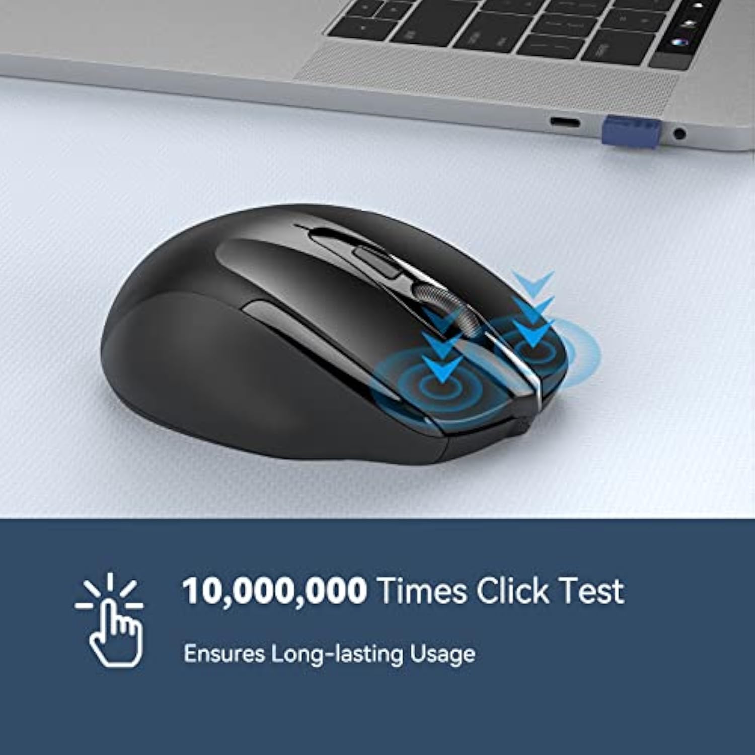TECKNET Pro Wireless Mouse, 4000 DPI, 2.4G Ergonomic Optical