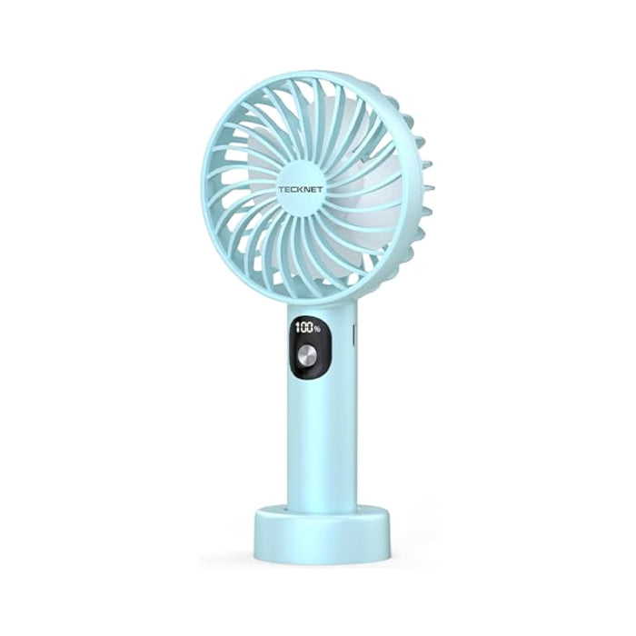 TECKNET Handheld Fan, Portable USB Hand Held Fan Rechargeable with LED Display