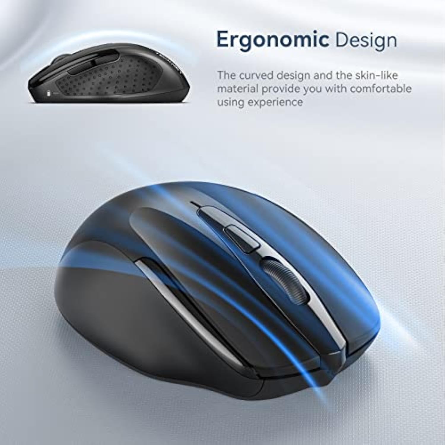 TECKNET Pro Wireless Mouse, 4000 DPI, 2.4G Ergonomic Optical