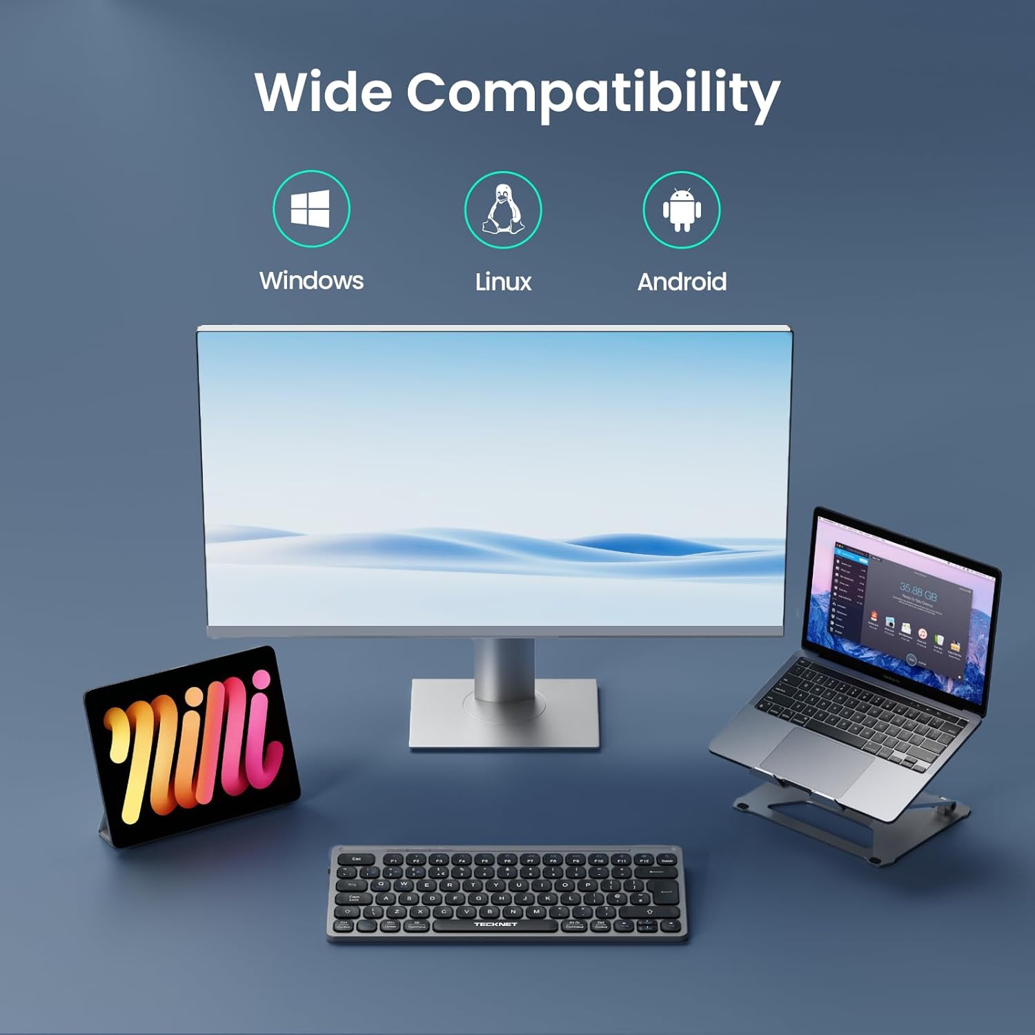 TECKNET Bluetooth Wireless Keyboard