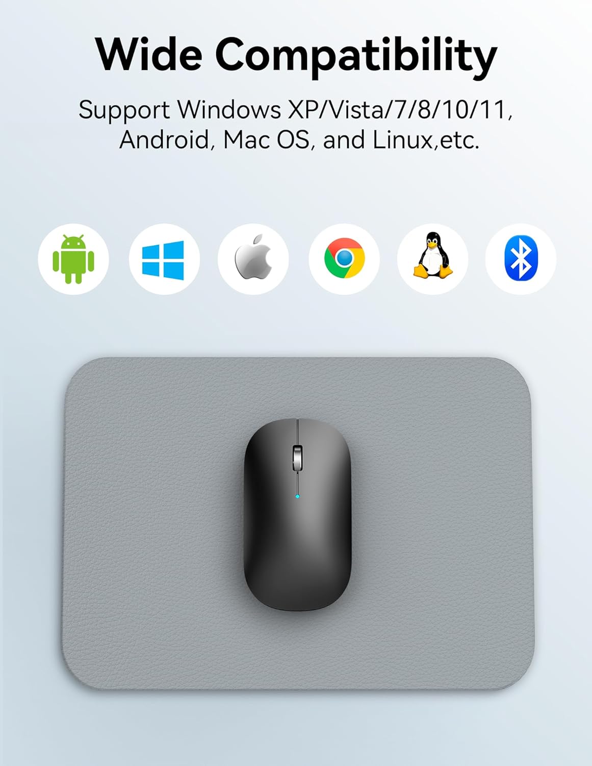 TECKNET Bluetooth Mouse, Rechargeable 2.4G Wireless Mouse