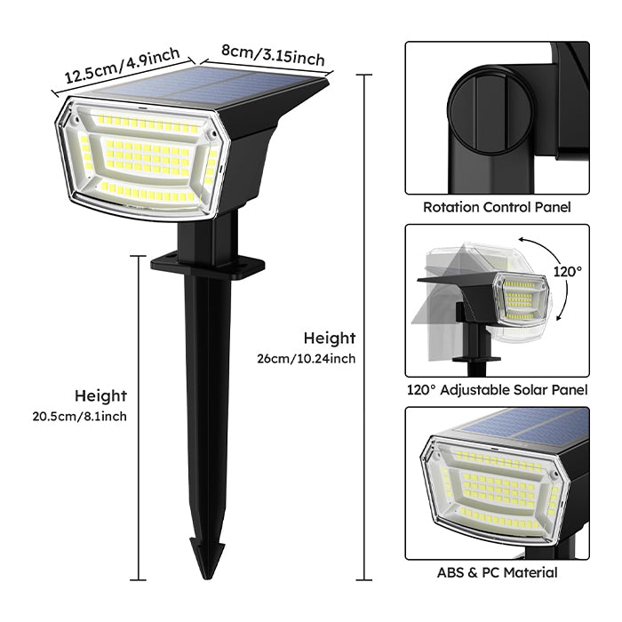 TECKNET Solar Spot Lights Outdoor Garden