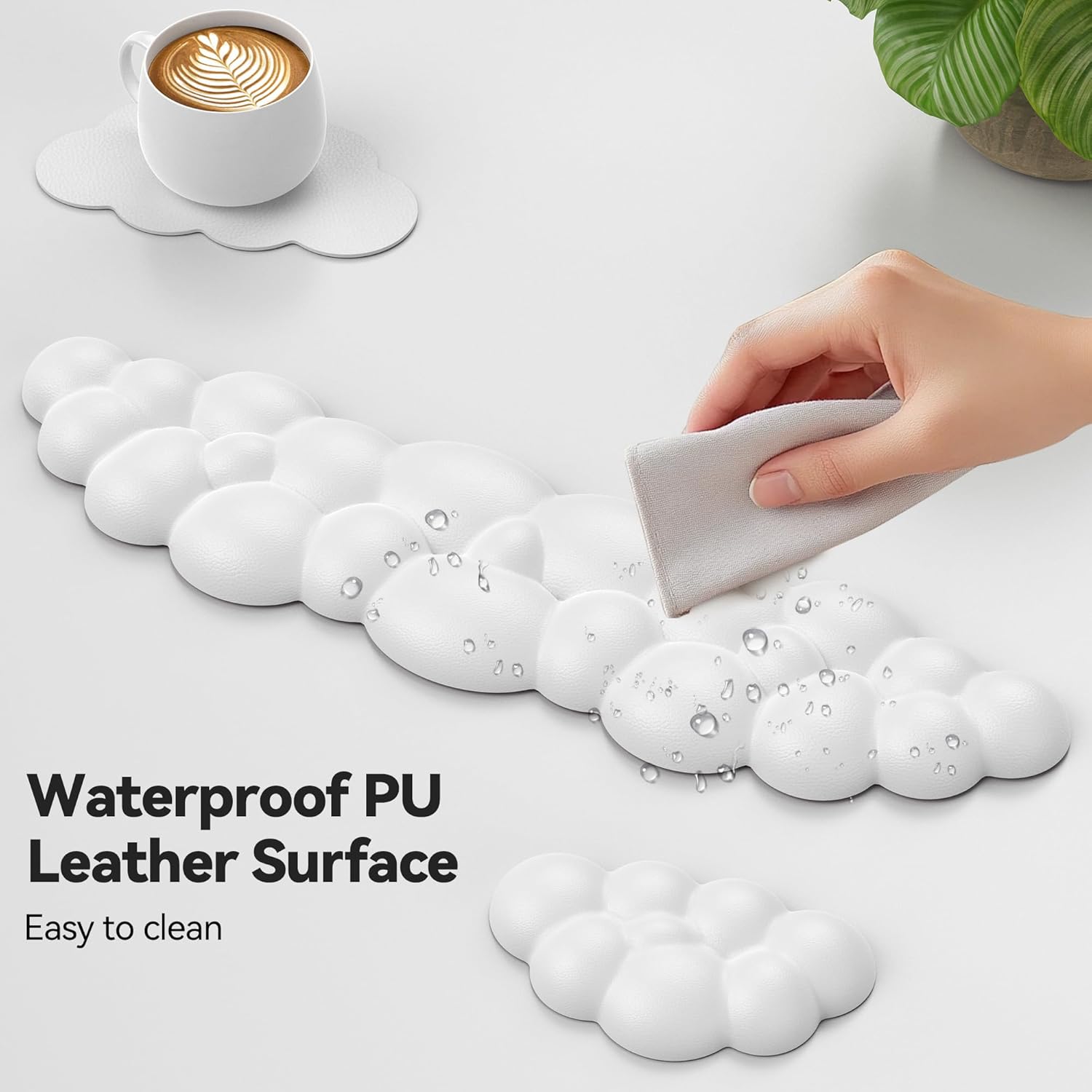 TECKNET Cloud Wrist Rest Keyboard Wrist Rest Set Wrist Support