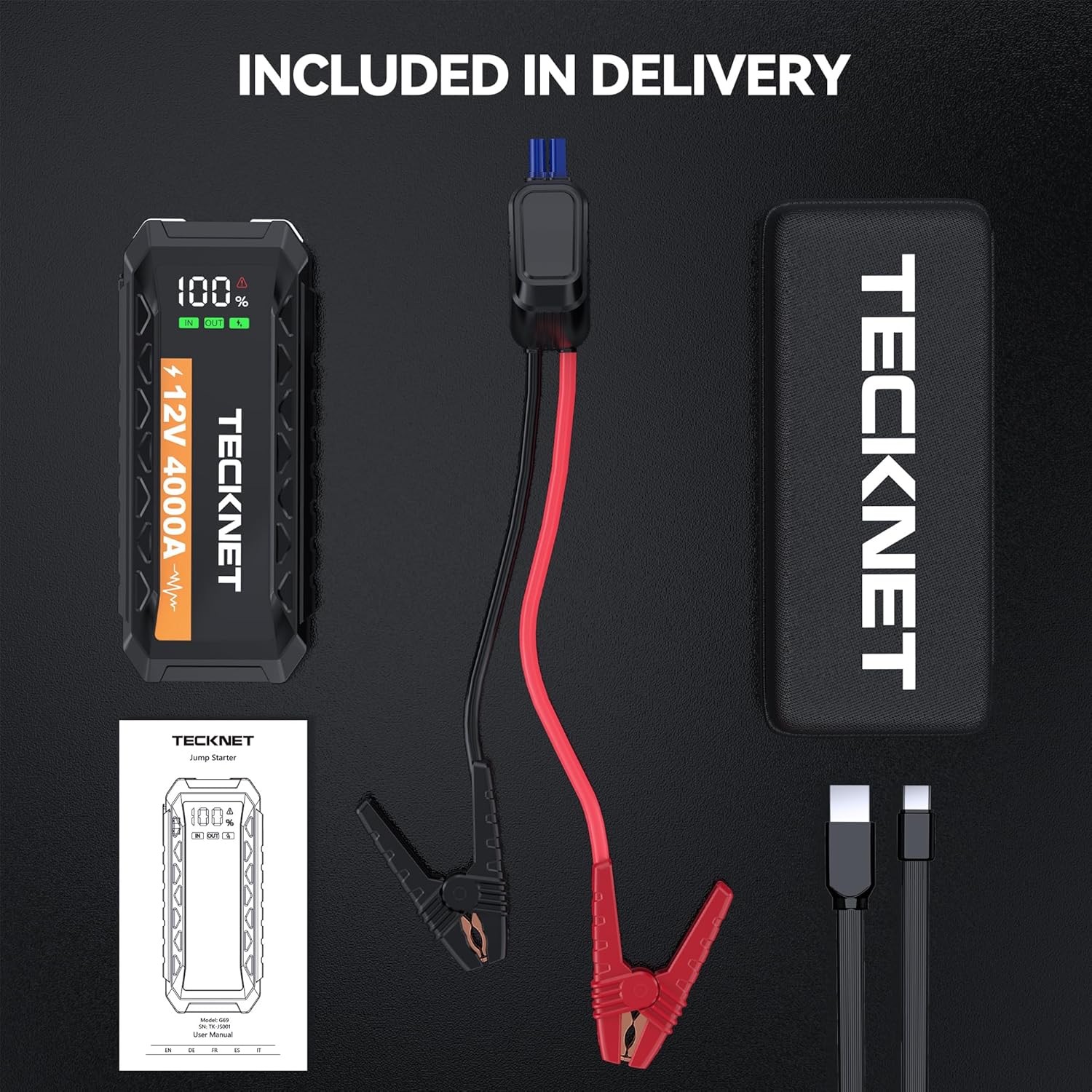 TECKNET Car Jump Starter Power Pack – 12V