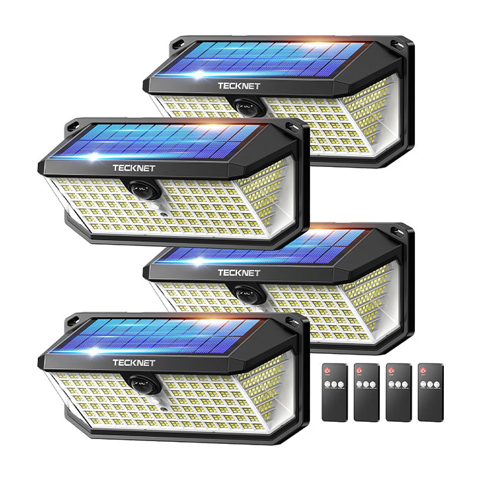 TECKNET 546 LED Solar Lights Outdoor Garden with Remote Control & Hook
