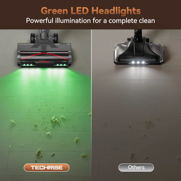 TechRise Cordless Vacuum Cleaner, 55Kpa 650W Stick Vacuum with 70 Min Runtime