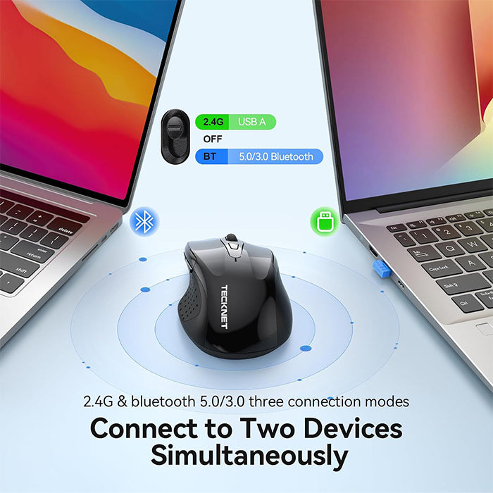 TECKNET Bluetooth Mouse Jiggler, Rechargeable Wireless Mouse