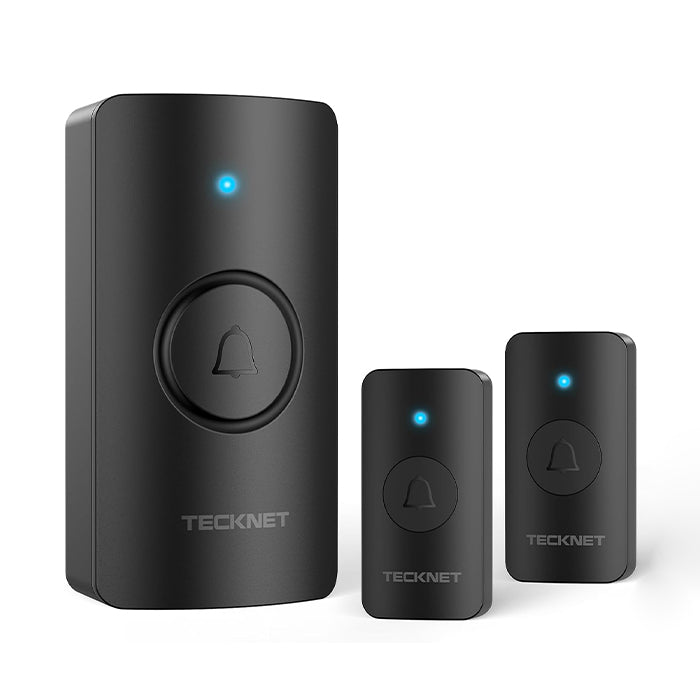 TECKNET Wireless Doorbell IP67 Waterproof Battery-Operated with 2 Buttons