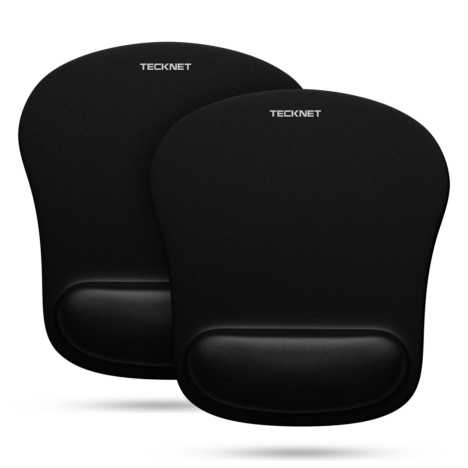 TECKNET Mouse Mat Wrist Support, 2 Pack Ergonomic Mouse Mat with Memory Foam