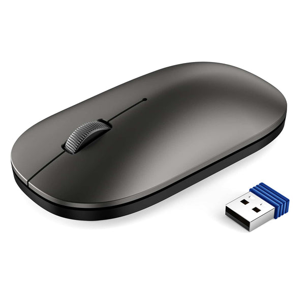 TECKNET Slim Wireless Mouse, 2.4G Silent Cordless Mouse (2 Shells)