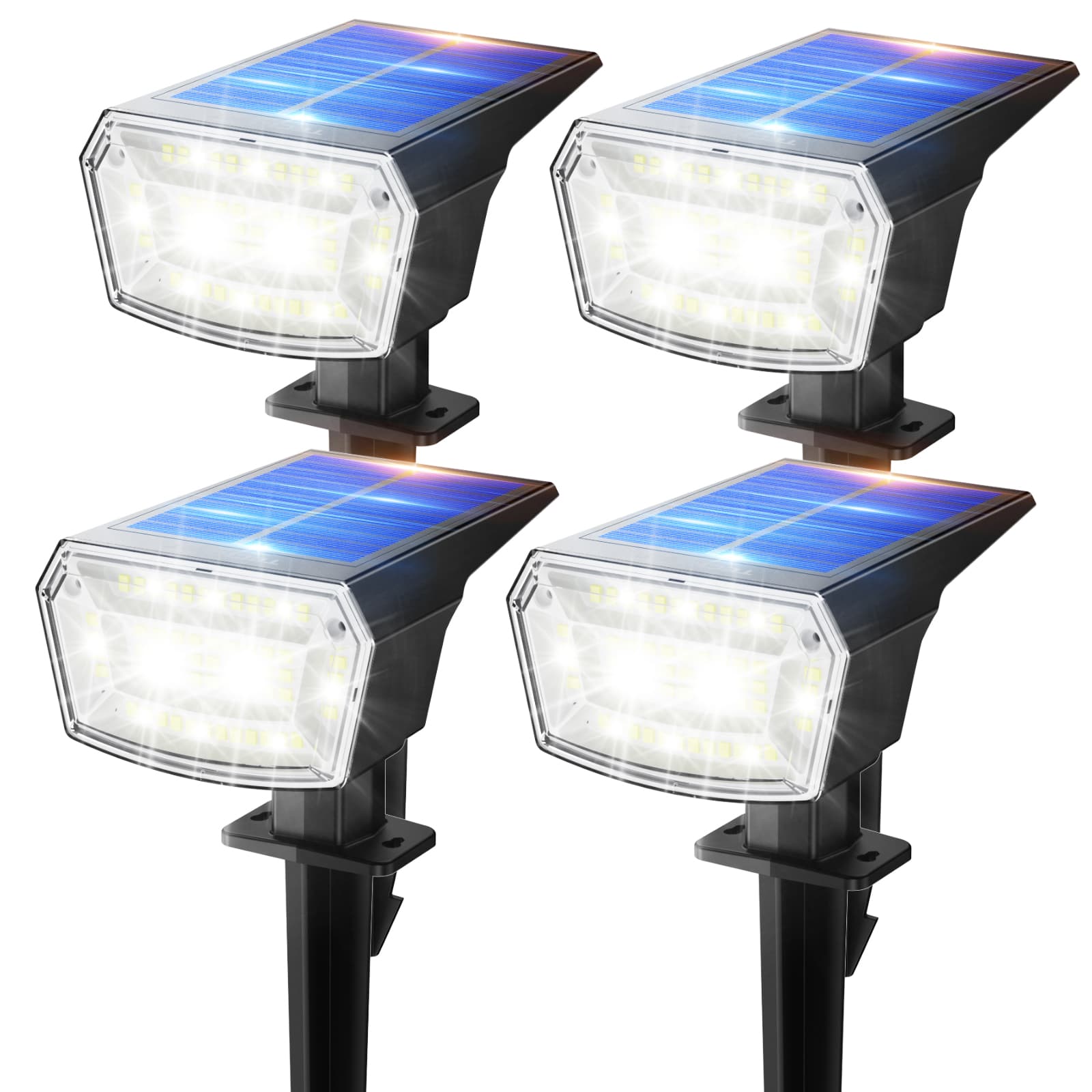 TECKNET Solar Spot Lights Outdoor Garden, 59 LEDs Garden Lights Solar Powered