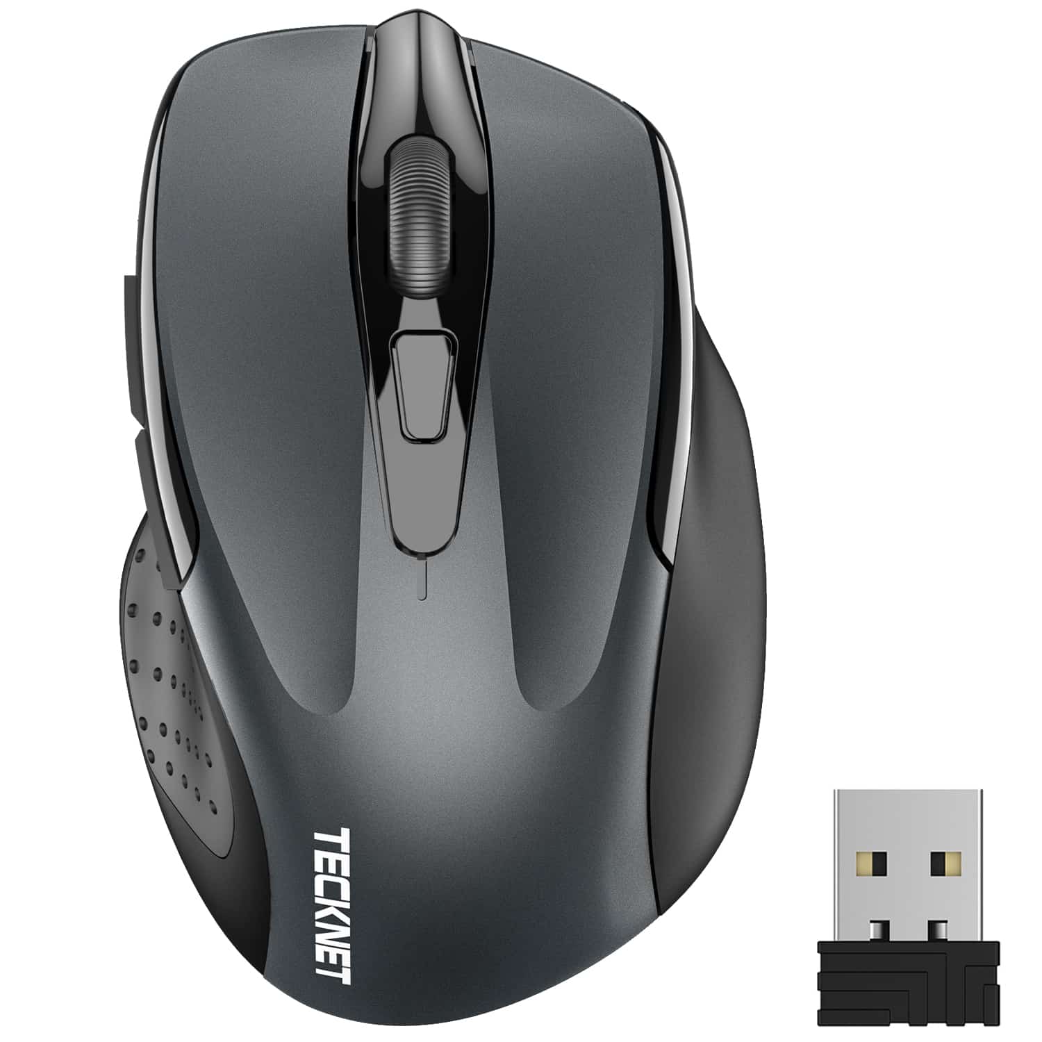 TECKNET Wireless Silent Mouse, 2.4G Optical Computer Mouse with 4000 DPI
