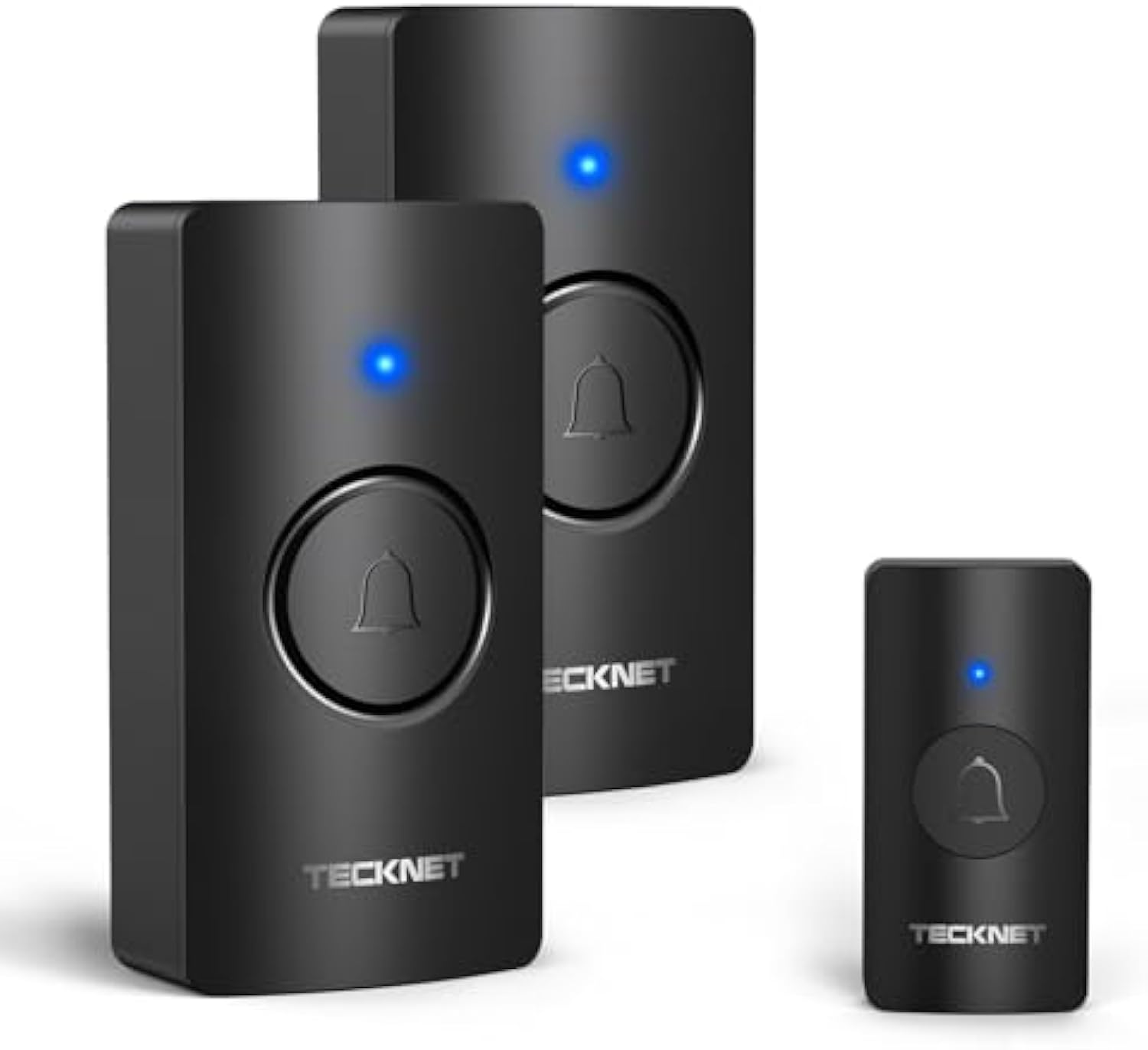 TECKNET Wireless Doorbell, Door Bells Wireless IP65 Waterproof Battery Operated Cordless Door Chime Kit