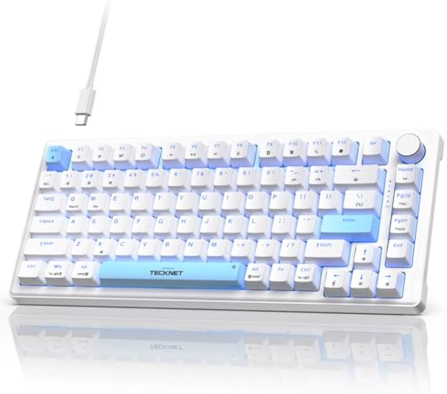 TECKNET Wired Gaming Keyboard, RGB Backlit Keyboards with Gasket Structure