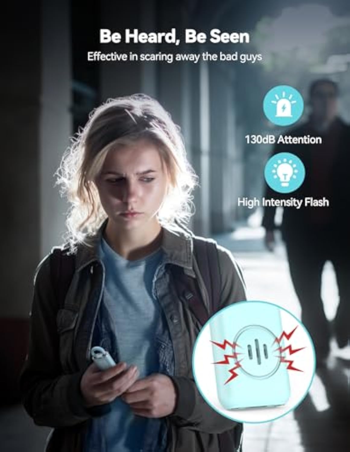 TECKNET Rechargeable Personal Safety Alarm for Women