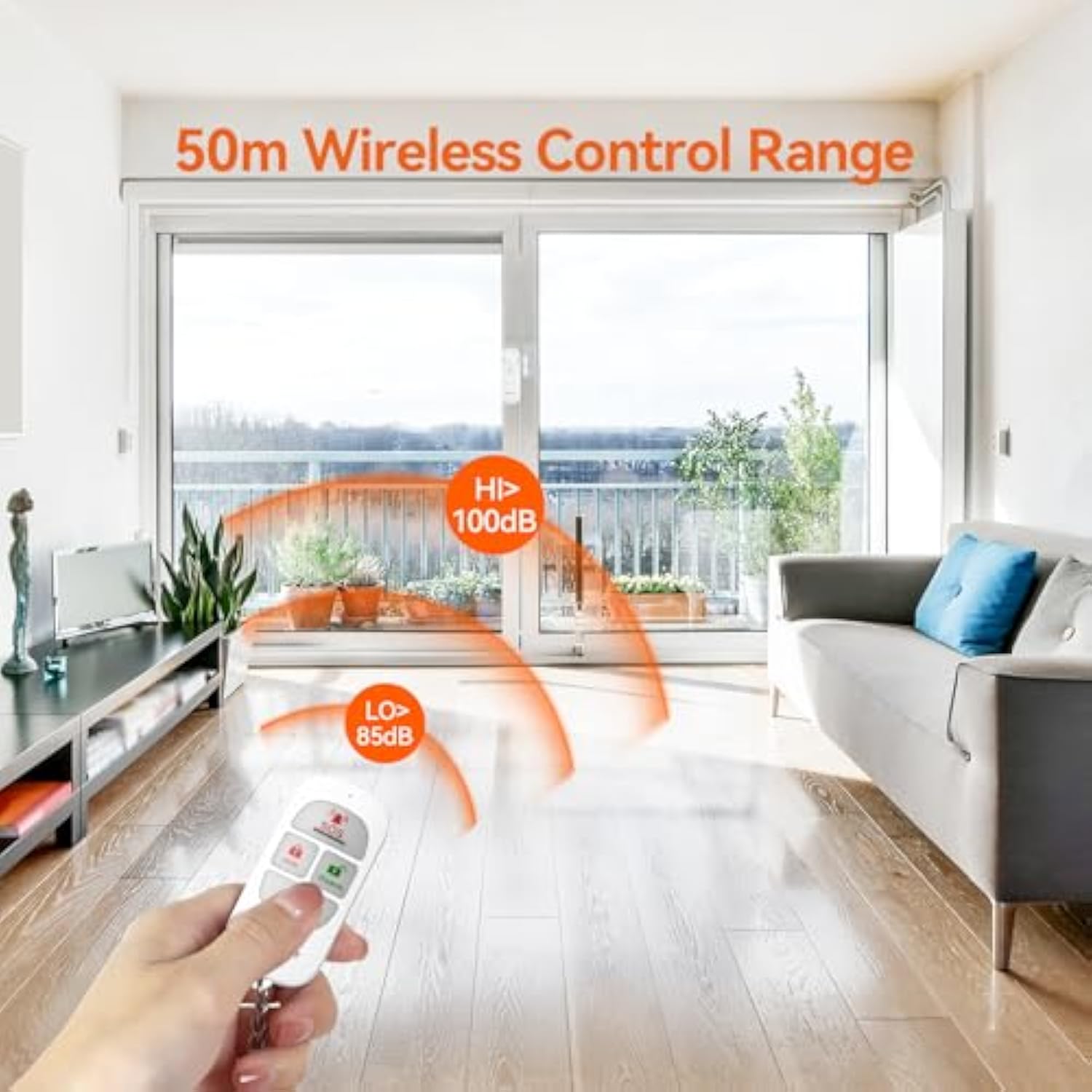 TECKNET Door Alarm Sensor 2 Packs With Remote Control