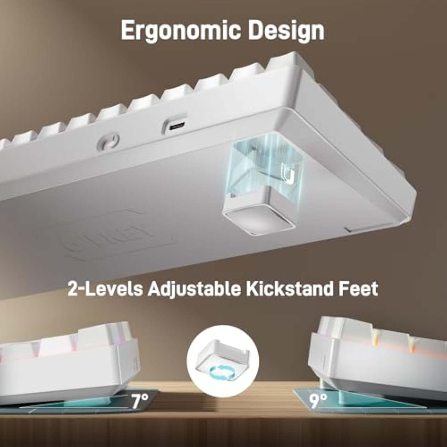 TECKNET 60% Mechanical Gaming Keyboard-RGB Backlit,Ultra Compact Mini 61 Keys