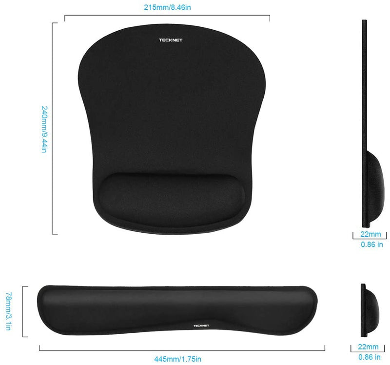 TeckNet Keyboard Wrist Rest and Mouse Pad with Wrist Support - smartekbox