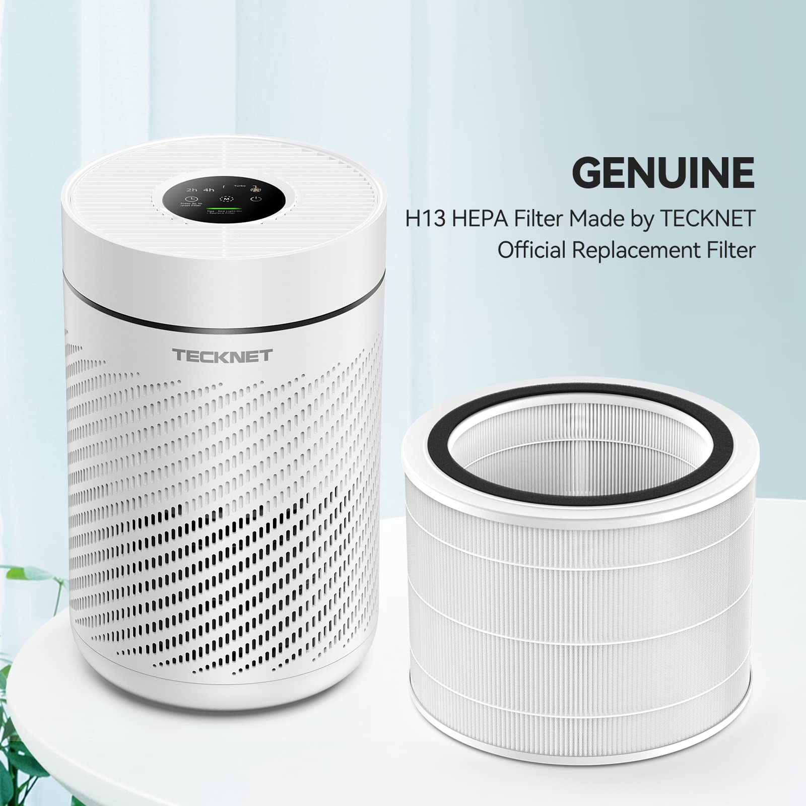 Air Purifier Filter, TECKNET 3-in-1 H13 True HEPA Air Purifier Replacement Filter