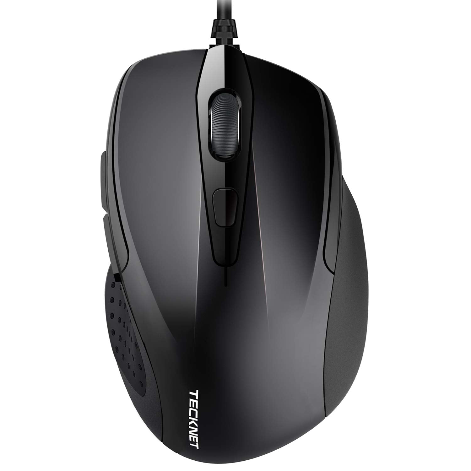 TECKNET USB Wired Mouse, 6400 DPI Mice 4 Adjustable DPI with 6-Button Corded Mouse