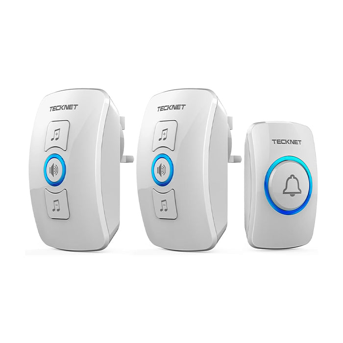 TECKNET Plug in Wireless Doorbell with 2 Receivers