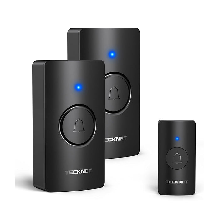 TECKNET Wireless Doorbell, Door Bells Wireless IP65 Waterproof Battery Operated Cordless Door Chime Kit