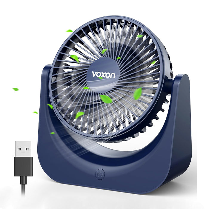 VOXON Small to Medium Pink Table Fan with 5 Speeds