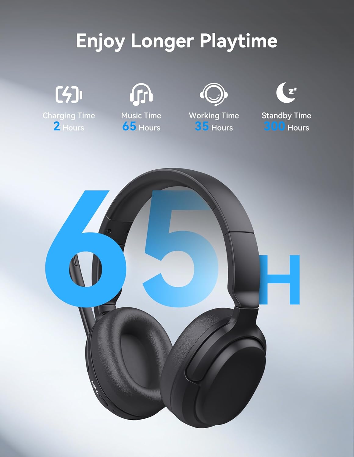 TECKNET Mono/Stereo 2-in-1 Wireless Bluetooth Headphones with Microphone