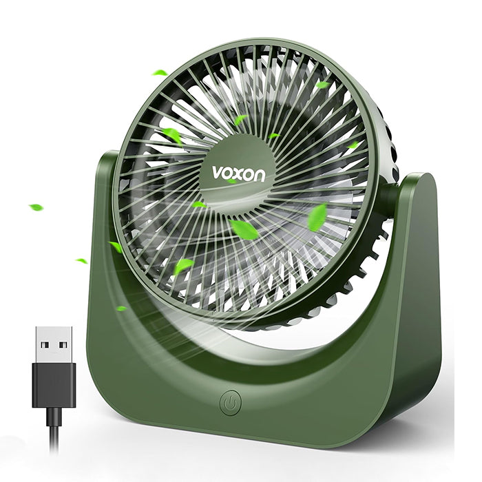 VOXON Small to Medium Pink Table Fan with 5 Speeds