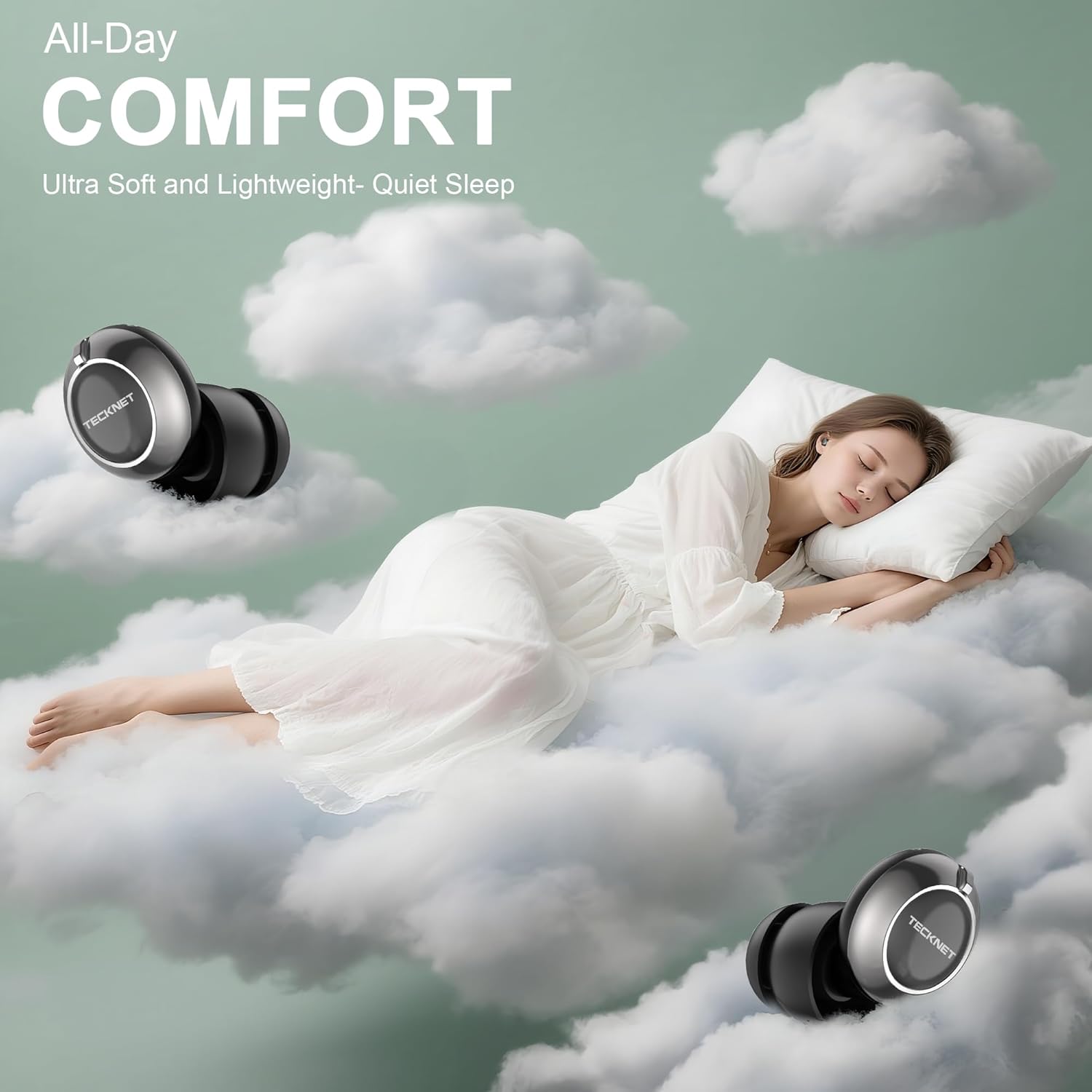TECKNET Ear Plugs for Sleep Noise Cancelling