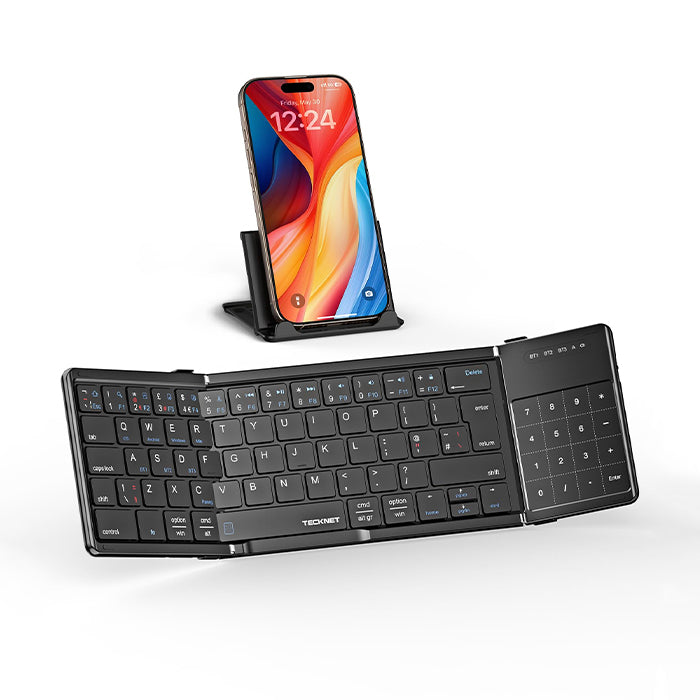 TECKNET Foldable Bluetooth Keyboard with Touchpad