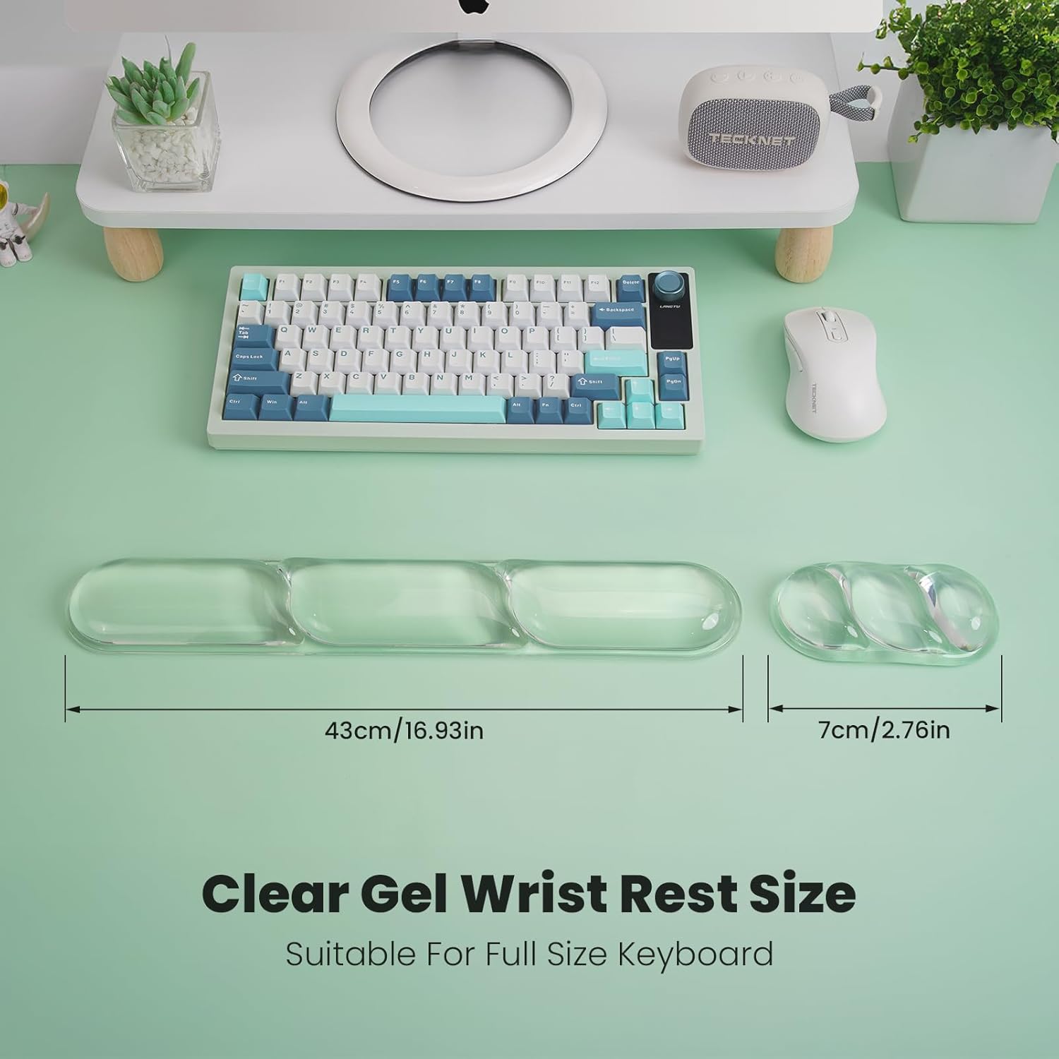 TECKNET Silicone Gel Keyboard Wrist Rest Set