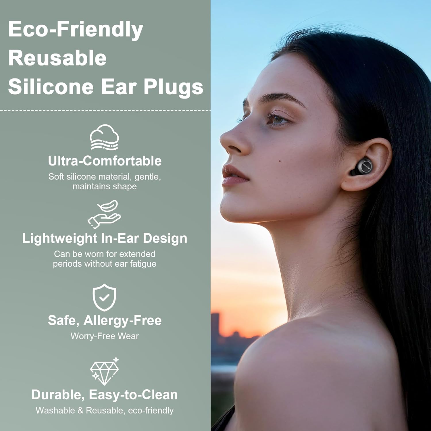 TECKNET Ear Plugs for Sleep Noise Cancelling