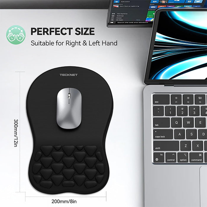TECKNET Mouse Mat Wrist Support, Ergonomic Wrist Rest Mouse Pad