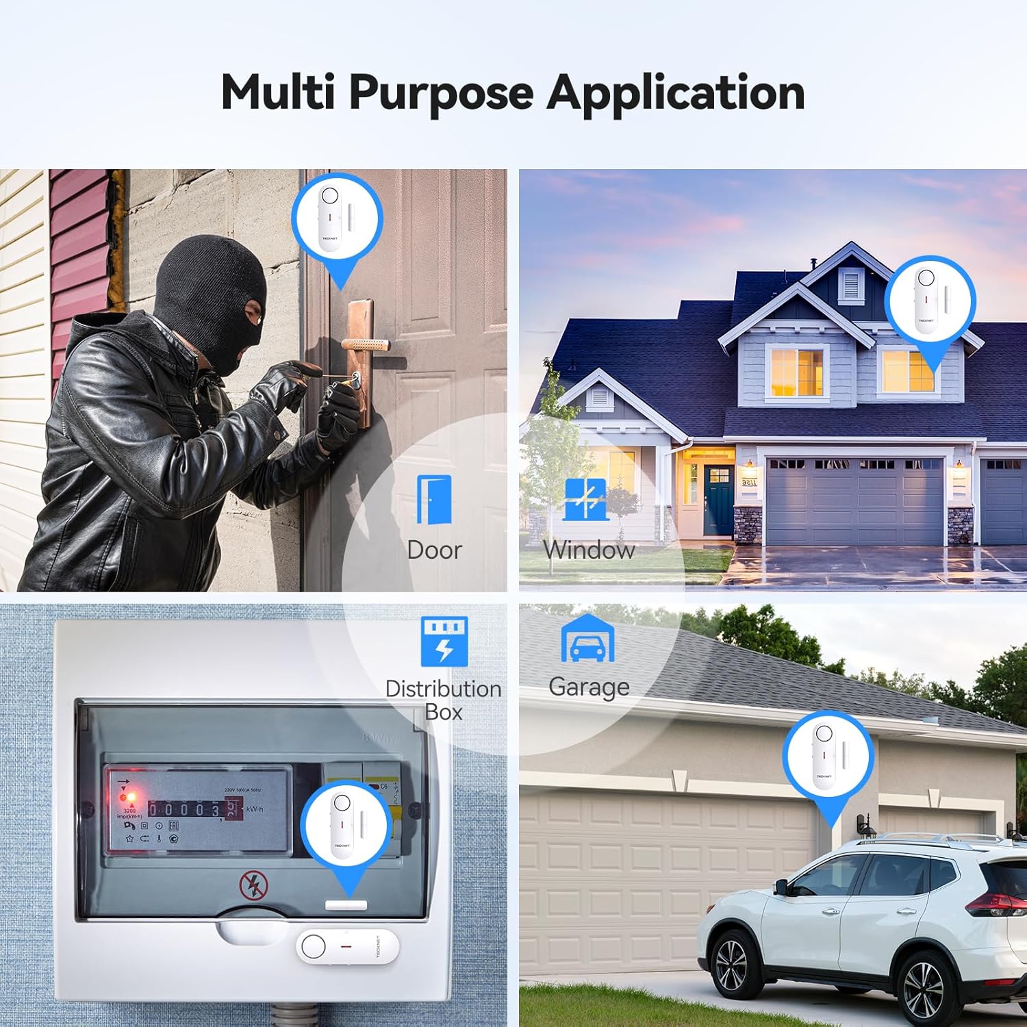 TECKNET Door Alarm Sensor, Window Alarms Sensors
