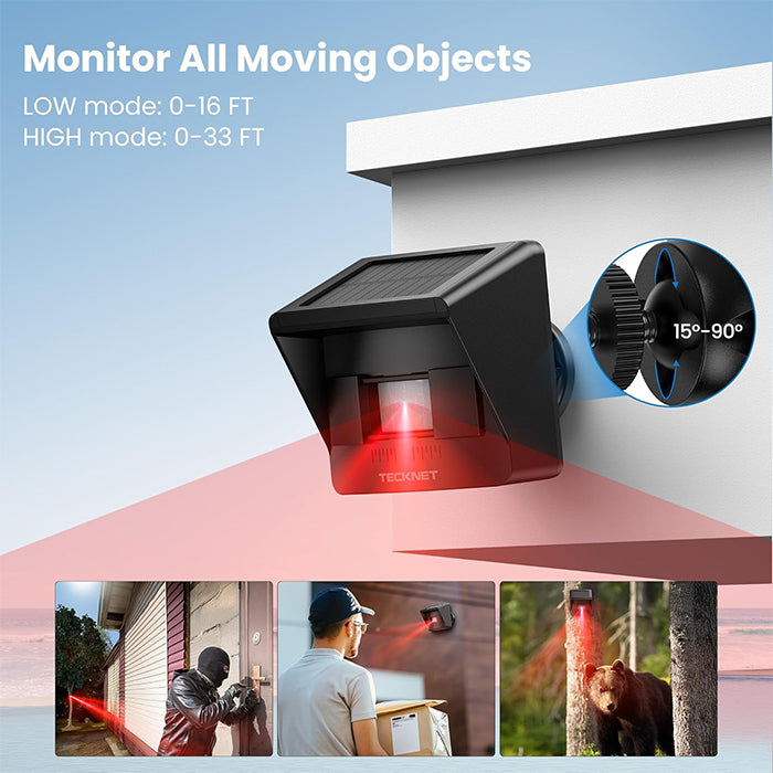 TECKNET Solar Wireless Driveway Alarm