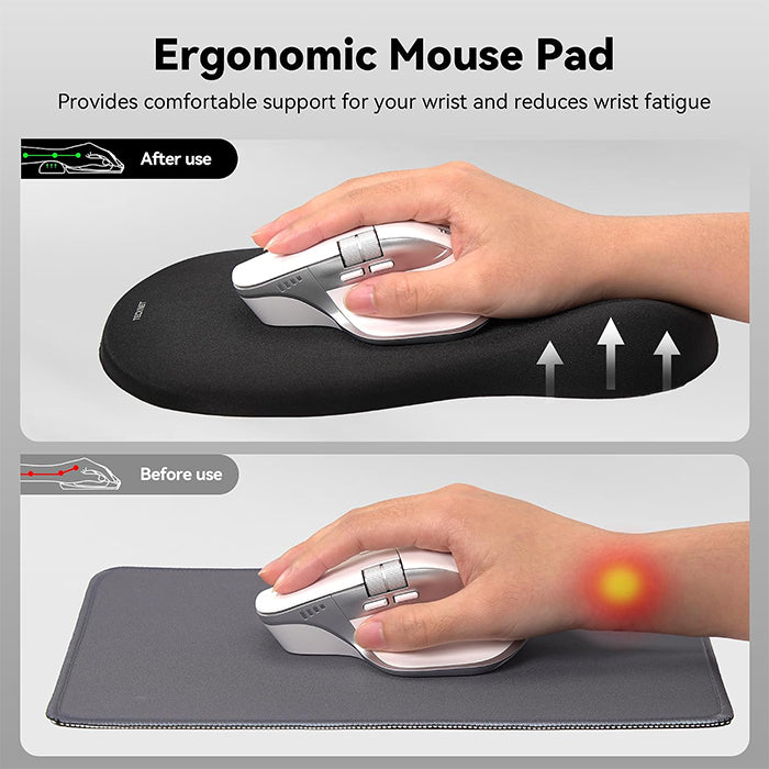TECKNET Mouse Mat Wrist Support, Ergonomic Mouse Pad, Memory Foam