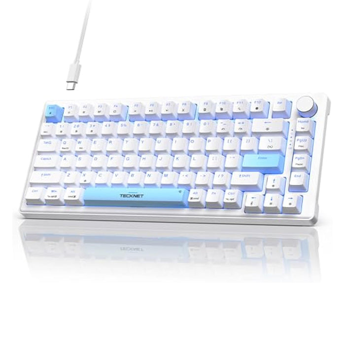 TECKNET Wired Gaming Keyboard, RGB Backlit Keyboards with Gasket Structure