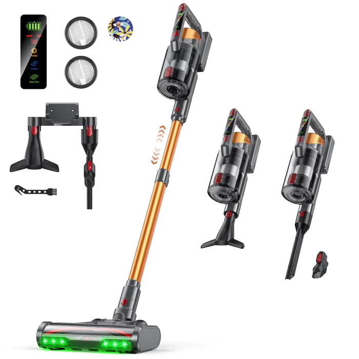 TechRise Cordless Vacuum Cleaner, 55Kpa 650W Stick Vacuum with 70 Min Runtime