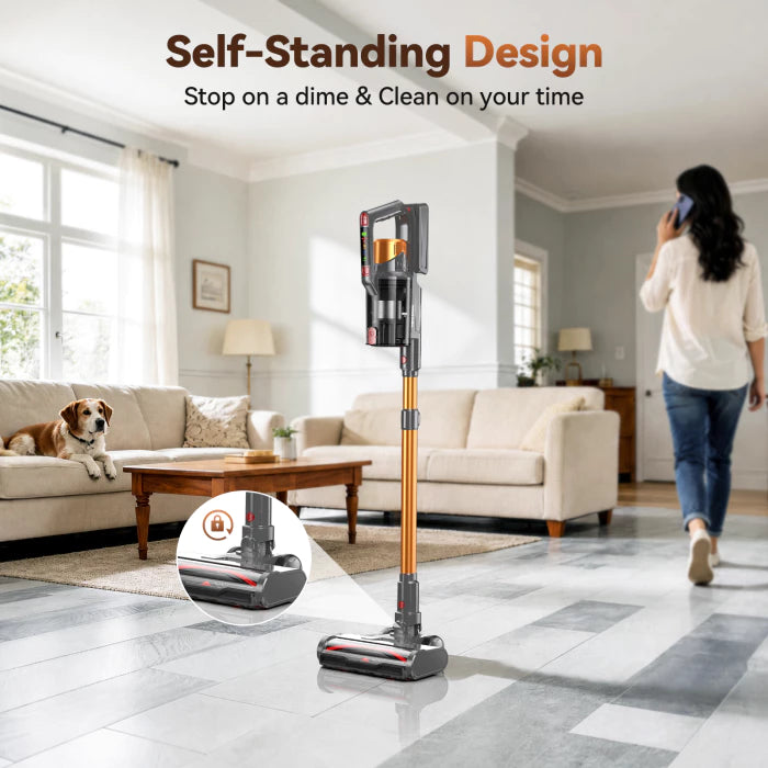TechRise Cordless Vacuum Cleaner, 55Kpa 650W Stick Vacuum with 70 Min Runtime