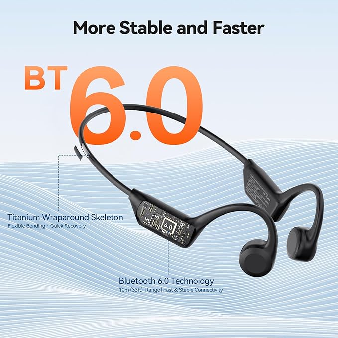 TECKNET Bone Conduction Headphones Bluetooth 6.0