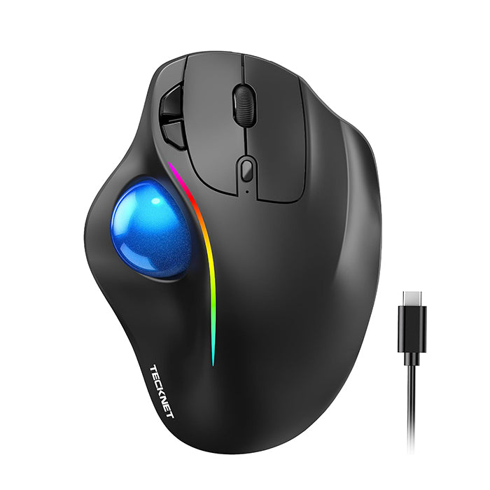 TECKNET Wireless Trackball Mouse, Ergonomic Mouse With Thumb Control