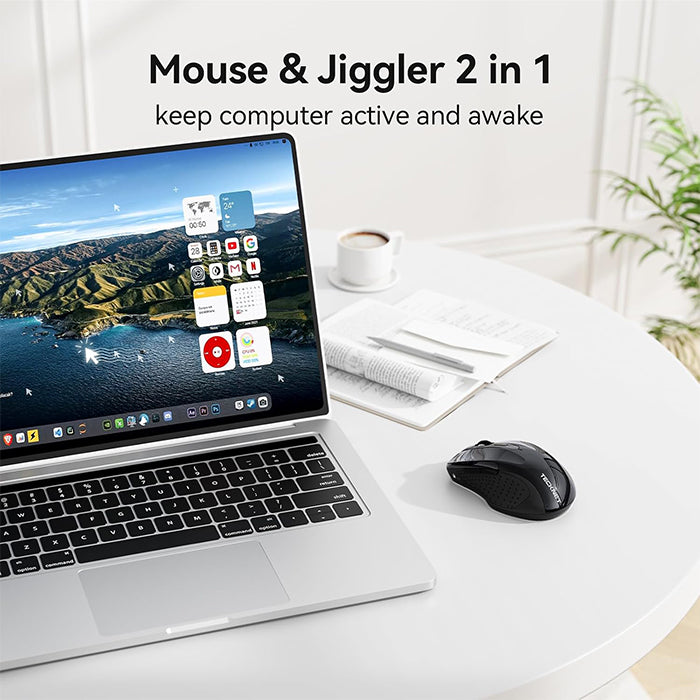 TECKNET Bluetooth Mouse Jiggler, Rechargeable Wireless Mouse