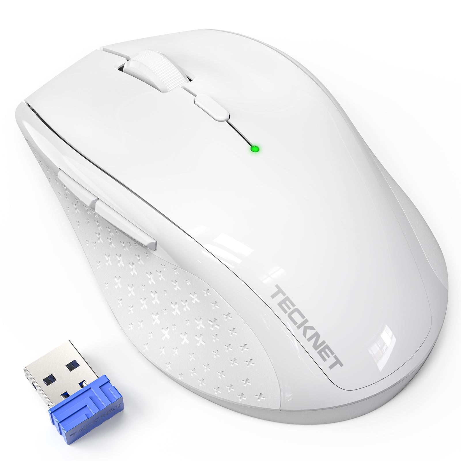 TECKNET 2.4G Wireless Mouse, 3200 DPI Optical Computer Mice with 6 Adjustable Levels