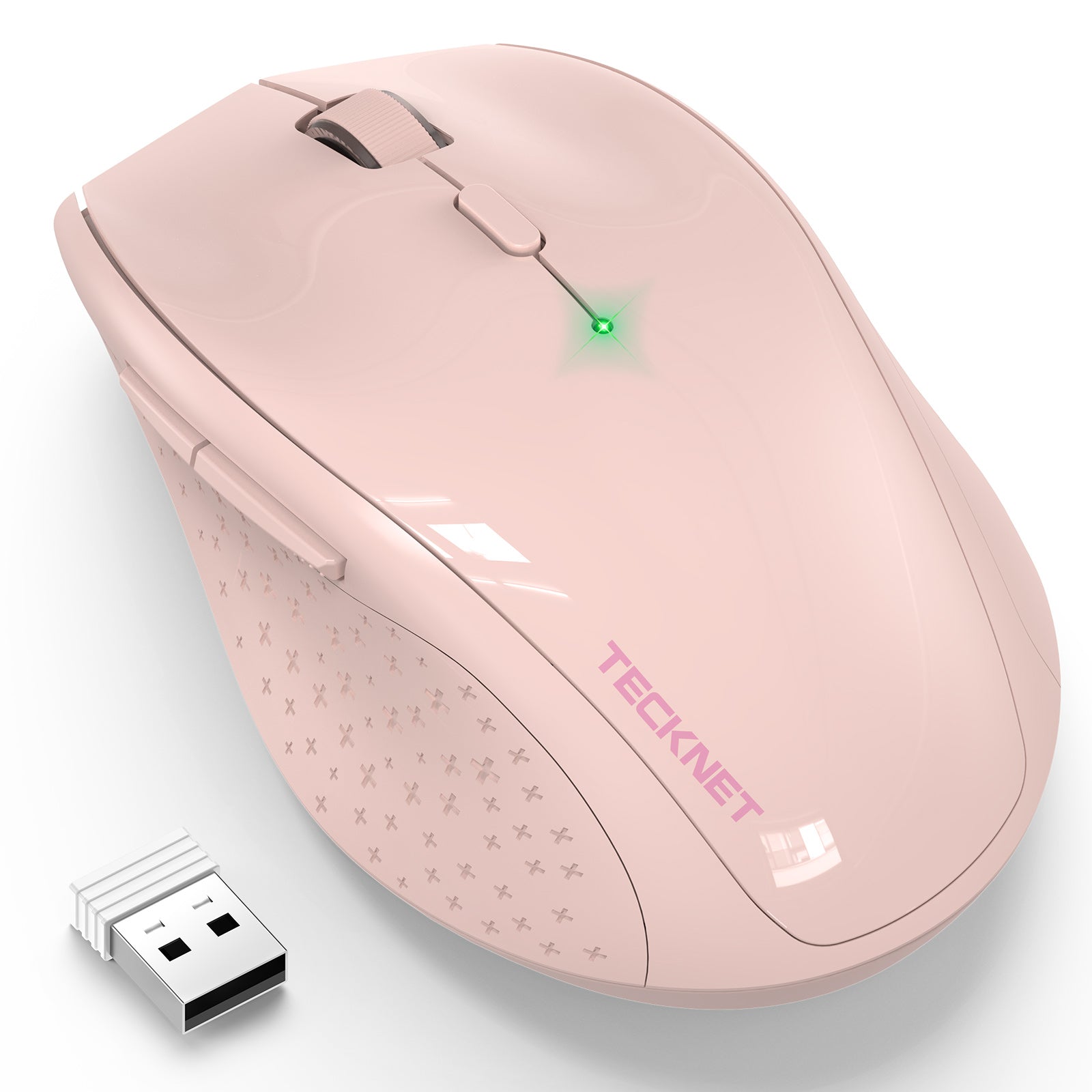 TECKNET Classic 2.4G Wireless Mouse, 3200 DPI Optical Computer Mice with 6 Adjustable Levels