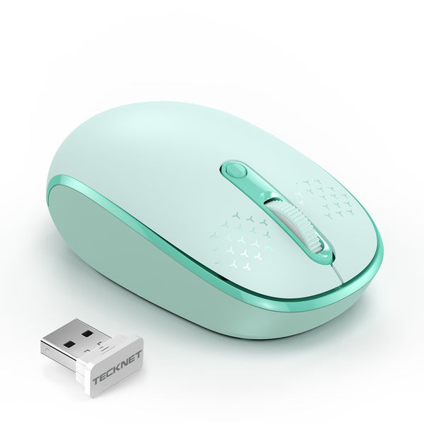 TECKNET 2.4G Silent Wireless Mouse with USB Receiver, 1600 DPI 3 Adjustment Levels