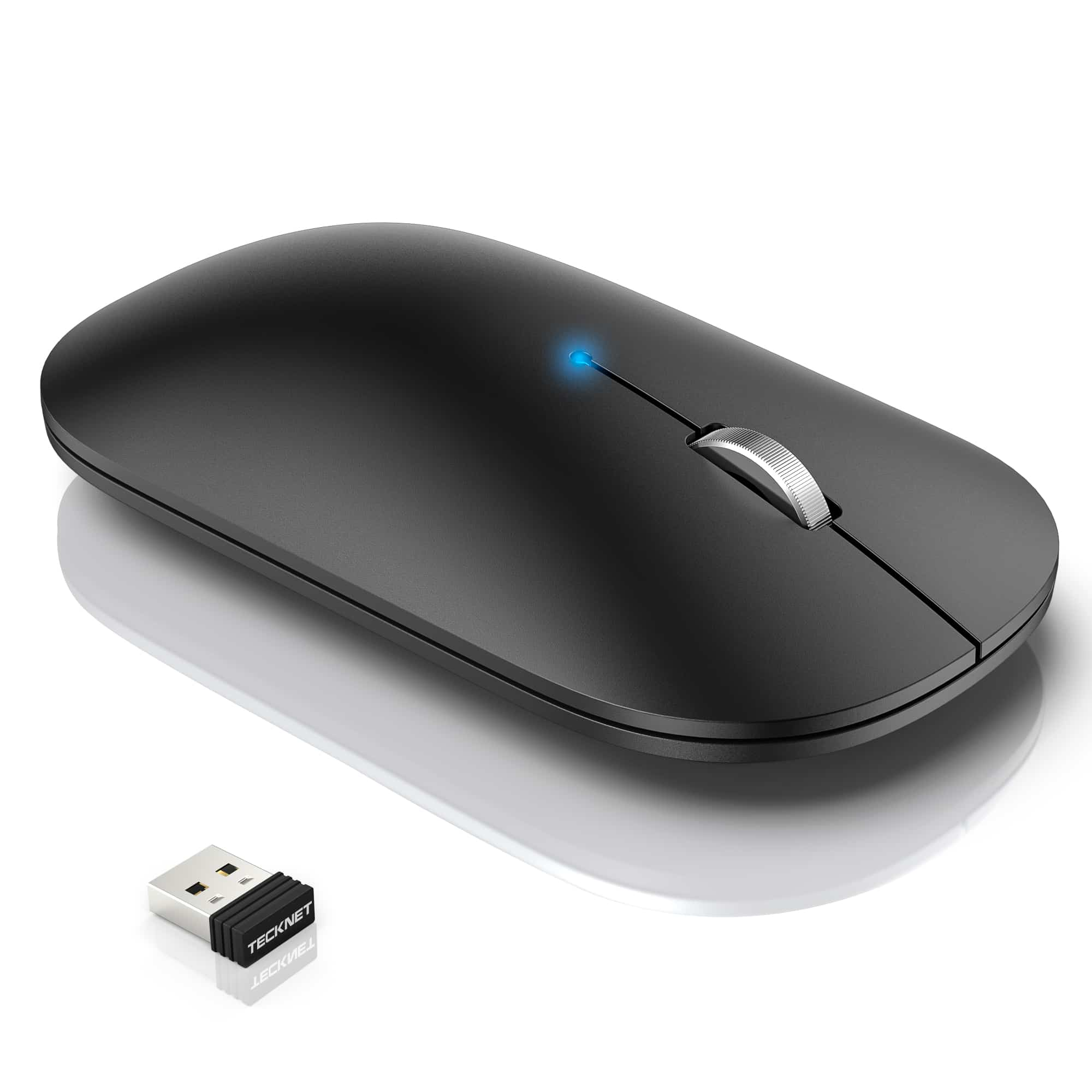 TECKNET Rechargeable Bluetooth Mouse, 3 Models 2.4G/ Bluetooth 5.0/3.0